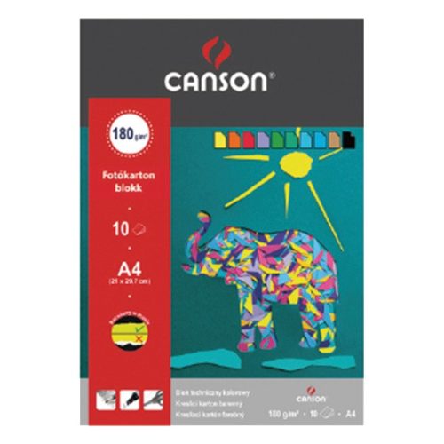 Canson Student  A4 10ív színes fotókarton blokk
