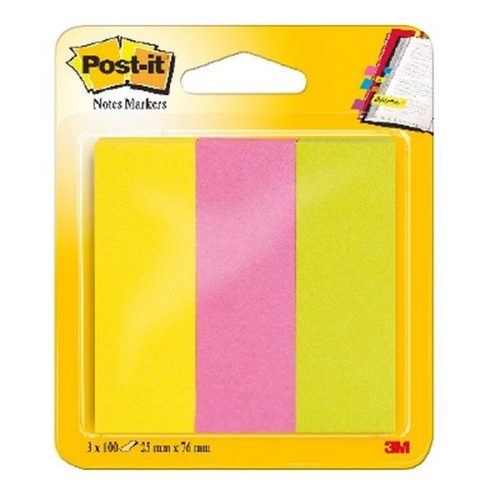 Post-i 25x76mm 3x100lap színes papír jelölőlap