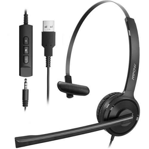 Mpow 323 Single-Sided Business fekete mono headset