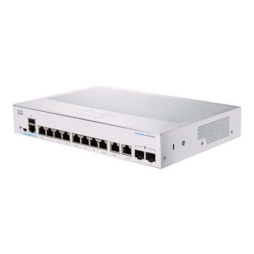 Cisco CBS350-8T-E-2G 8x GbE LAN 2x combo GbE RJ45/SFP port L3 menedzselhető switch