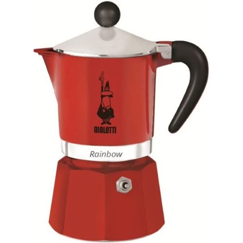 Bialetti Rainbow piros 6 személyes kotyogós kávéfőző